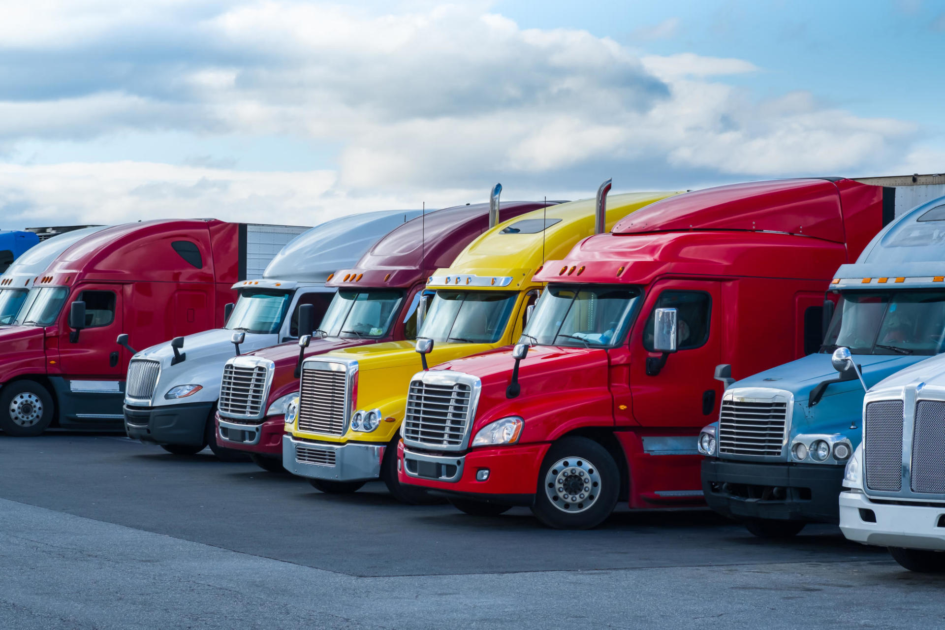 Fleet of tractor trailers